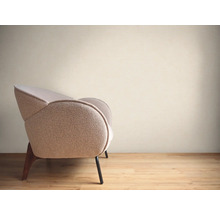 Sessel mit Stoffbezug und Holzbeinen