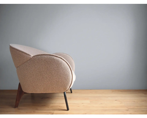 Beiger Polstersessel mit Holz- und Metallbeinen