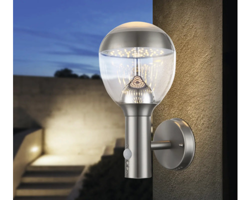 Applique murale extérieure avec détecteur de mouvement pour montage mural