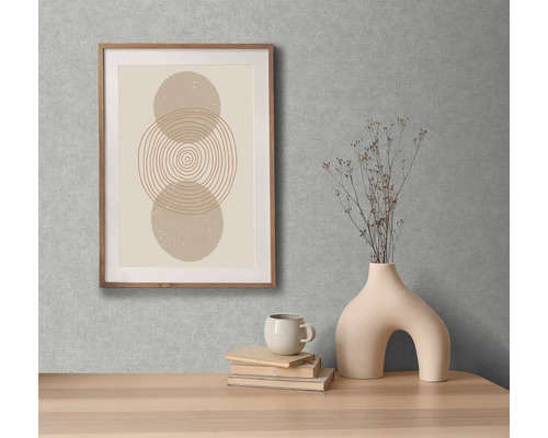 Image décorative avec motif de cercle dans un cadre en bois sur le mur