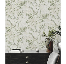 Tapete mit floralem Muster und Ästen