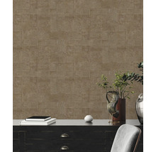 Mur avec un papier peint à motif de pierre
