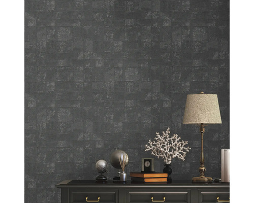 Motif mural avec commode et éléments décoratifs