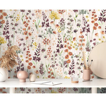 Chambre décorative avec papier peint fleuri