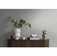 Dekorative Gegenstände und Zimmerpflanzen auf einer Holzkommode