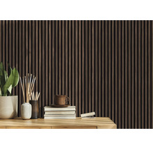 Panneau acoustique noyer plaxé sur un côté 2670 x 572 x 19 mm