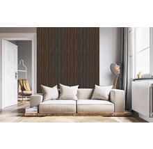 Panneau acoustique noyer plaxé sur un côté 2670 x 572 x 19 mm