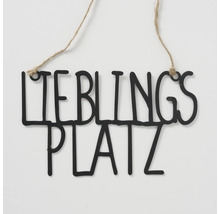 Dekoschild mit dem Schriftzug Lieblingsplatz zum Aufhängen
