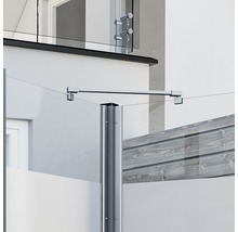 Garten-Dusche Breuer Exo 2-seitig 95 x 200 cm Klarglas Profil grau-thumb-2