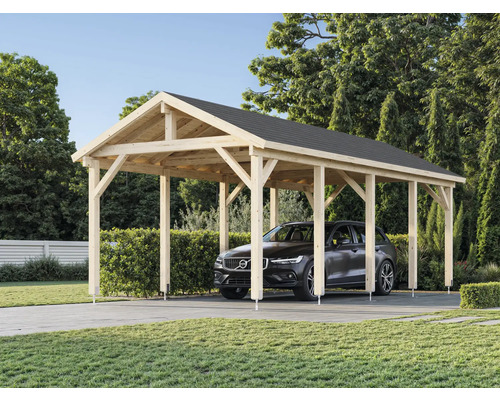 Carport simple Palmako Robert 23,1 m² 315 x 732 cm doté d'un vernissage par immersion Carport simple Palmako Robert 23,1 m² 315 x 732 cm doté d'un vernissage par immersion