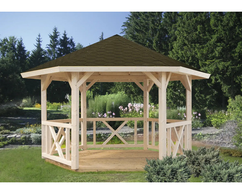 Pavillon de jardin en bois avec toit