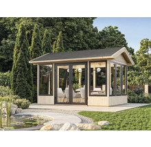 Pavillon Palmako Isabella 10,9 m² inkl. Fussboden 401 x 303 cm weiß