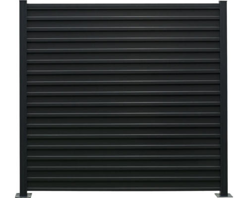 Blickdichter Zaun aus horizontalen Lamellen