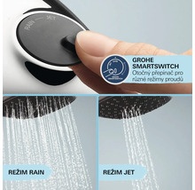 Grohe SmartSwitch Duschkopf mit Strahlarten Rain und Jet