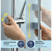 Duschstange mit verstellbarer Höhe und einfacher Installation