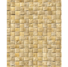 Texture tressée en matériaux naturels pour la décoration murale