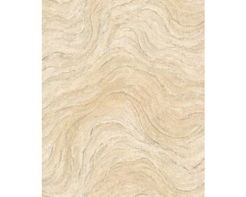 Vliestapete 45755 Struktura Marmor-Optik beige Beige Bodenfliese mit gewellter Marmorstruktur