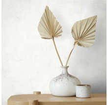Scène décorative avec des palmiers en éventail dans un vase sur une table