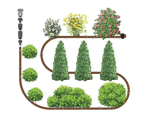 Système d''arrosage pour plantes avec tuyau d''arrosage
