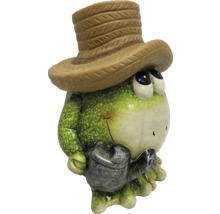 Gartenfigur Frosch mit Hut und Giesskanne