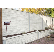 Mur de jardin décoratif en béton avec boîte aux lettres