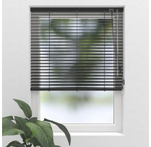 Store vénitien en alu SOLUNA DIM-OUT noir 40x130 cm, avec 20% de lamelles supplémentaires pour un meilleur obscurcissement