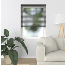 Store vénitien en alu SOLUNA DIM-OUT noir 40x130 cm, avec 20% de lamelles supplémentaires pour un meilleur obscurcissement