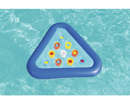 Dreieckige, aufblasbare Getränkehalterung für Pools mit mehreren Becherhaltern