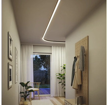 Flur mit Deckenleuchte, Garderobe und Zimmerpflanze