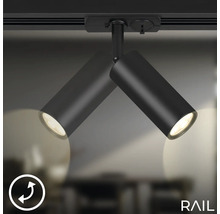 Spot pivotant sur un rail