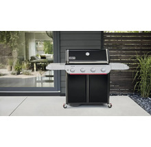 Barbecue à gaz Weber Genesis avec boutons de commande et logo Weber