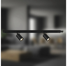 Schienensystem mit zwei Strahlern zur Deckenmontage