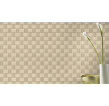 Gemusterte Tapete mit Flechtdesign für Innenräume.