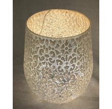 Vase décorative en verre avec motif floral