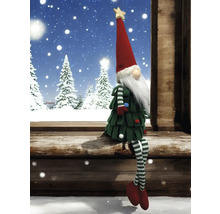 Figurine de Noël décorative en forme d''elfe avec un costume de sapin de Noël et une étoile