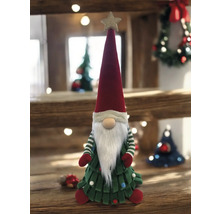 Nain de Noël décoratif avec corps de sapin et étoile sur le bonnet comme décoration festive
