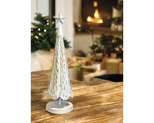 Sapin de Noël décoratif en métal avec étoile, décoration de table