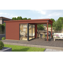 Maison de jardin moderne avec terrasse et espace barbecue