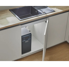 Spüle mit Küchenschrank und Keo Logo