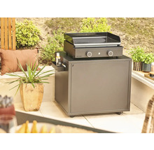 Gasgrill mit Unterschrank auf einer Terrasse