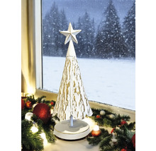Dekorativer Weihnachtsbaum aus Keramik mit Sternspitze als Fensterdekoration
