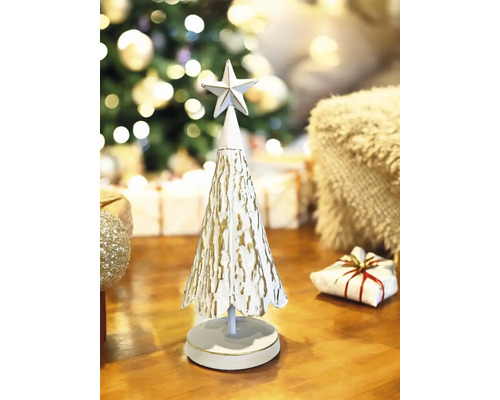 Dekorativer Weihnachtsbaum mit Sternspitze als Tischdekoration