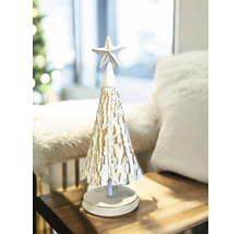 Dekorativer Weihnachtsbaum mit Sternspitze als festliche Tischdekoration