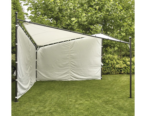 Tente de jardin avec parois latérales sur pelouse