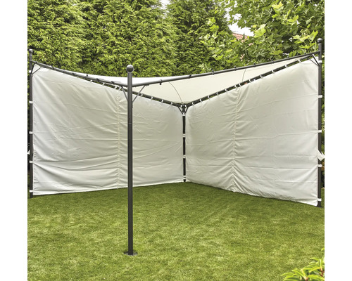 Scène de jardin avec paroi latérale de pavillon pour la protection de la vie privée