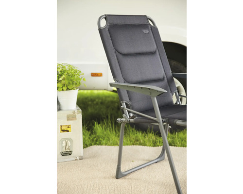 Campingstuhl mit Armlehnen und Stoffbezug