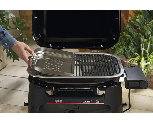 Barbecue électrique Weber Lumin avec accessoire de maintien au chaud