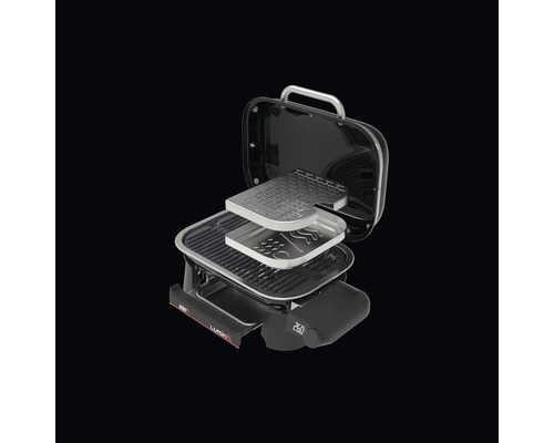 Barbecue électrique Weber Lumin avec différentes surfaces de cuisson pour différents types de préparation