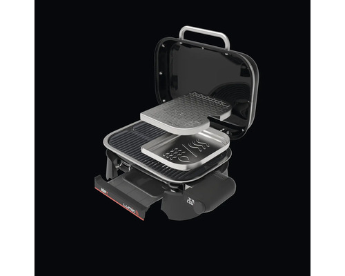 Barbecue électrique Weber Lumin avec support de maintien au chaud et fonction vapeur