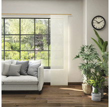 Salon avec canapé, plantes d''intérieur, horloge et store japonais à la fenêtre